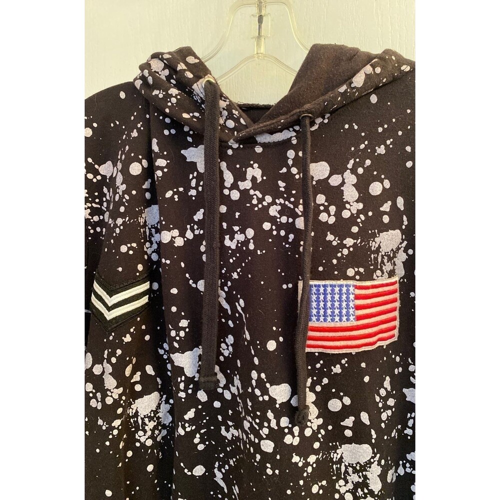 Military-Style Embroidered Hoodie Women's Size (XXL)